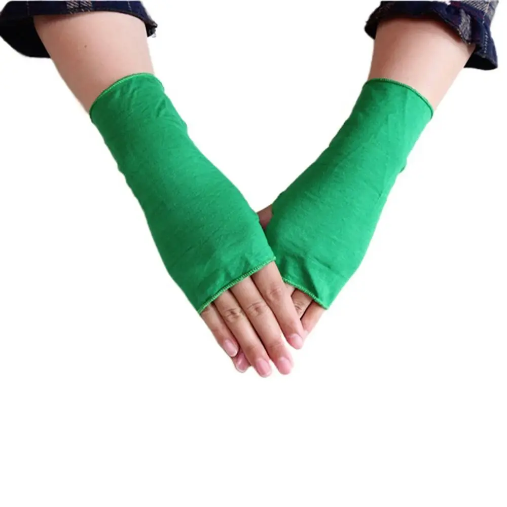 

Non-slip Solid Color Anti-ultraviolet Sunshade Summer Driving Mittens Half-finger Gloves Sunscreen Gloves Fingerless Gloves