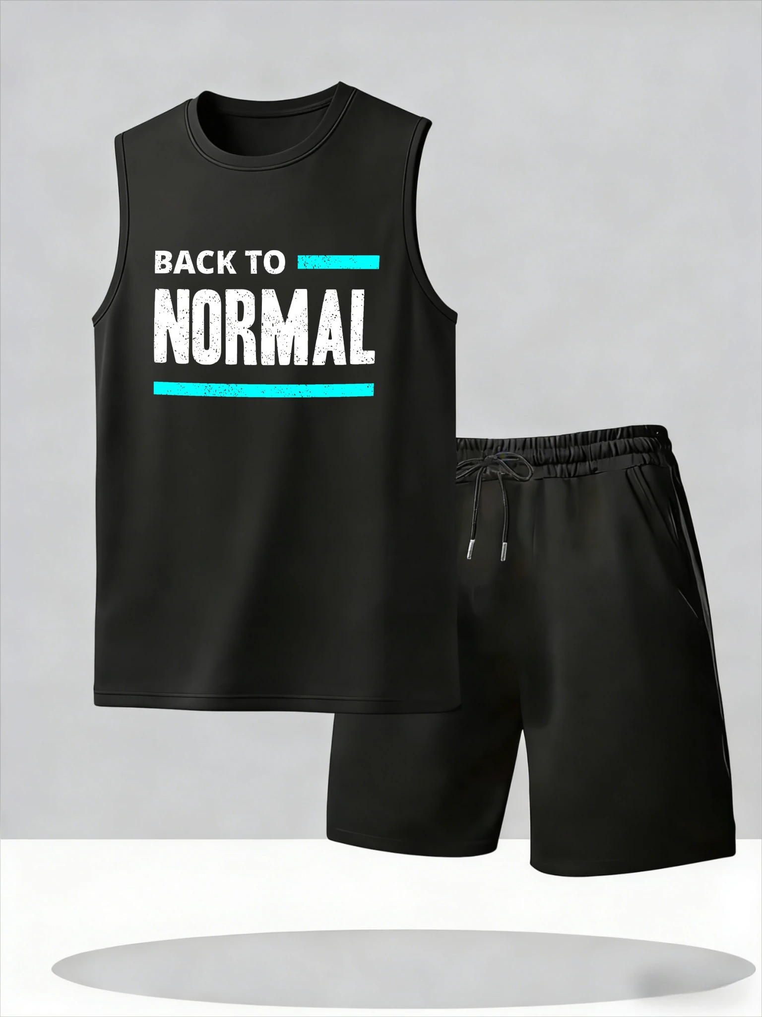 

Men's Tank Top Sets 2026 Summer Thin Quick Dry oversize Breathable crewneck sports Tracksuit men Sportswear seaside beach