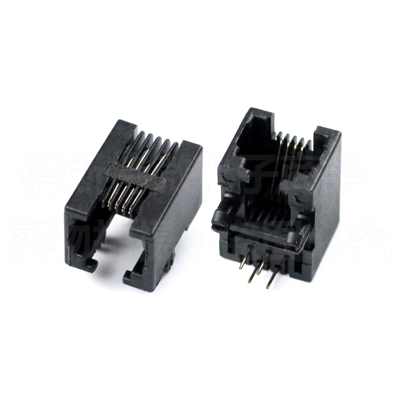 5pcs RJ11 Telephone Socket Curved Pin 95001 4P4C 6P6C 6P4C 8P8C Female Jack Pcb Connector 90 degrees Network module