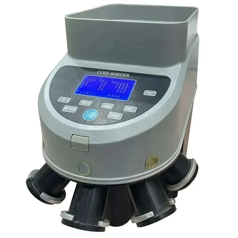 OYLP XD-1000 High Speed Multi Currency Coin Counter & Sorter Quality Count Mix Value with Tube for EUR THB PLN CAD