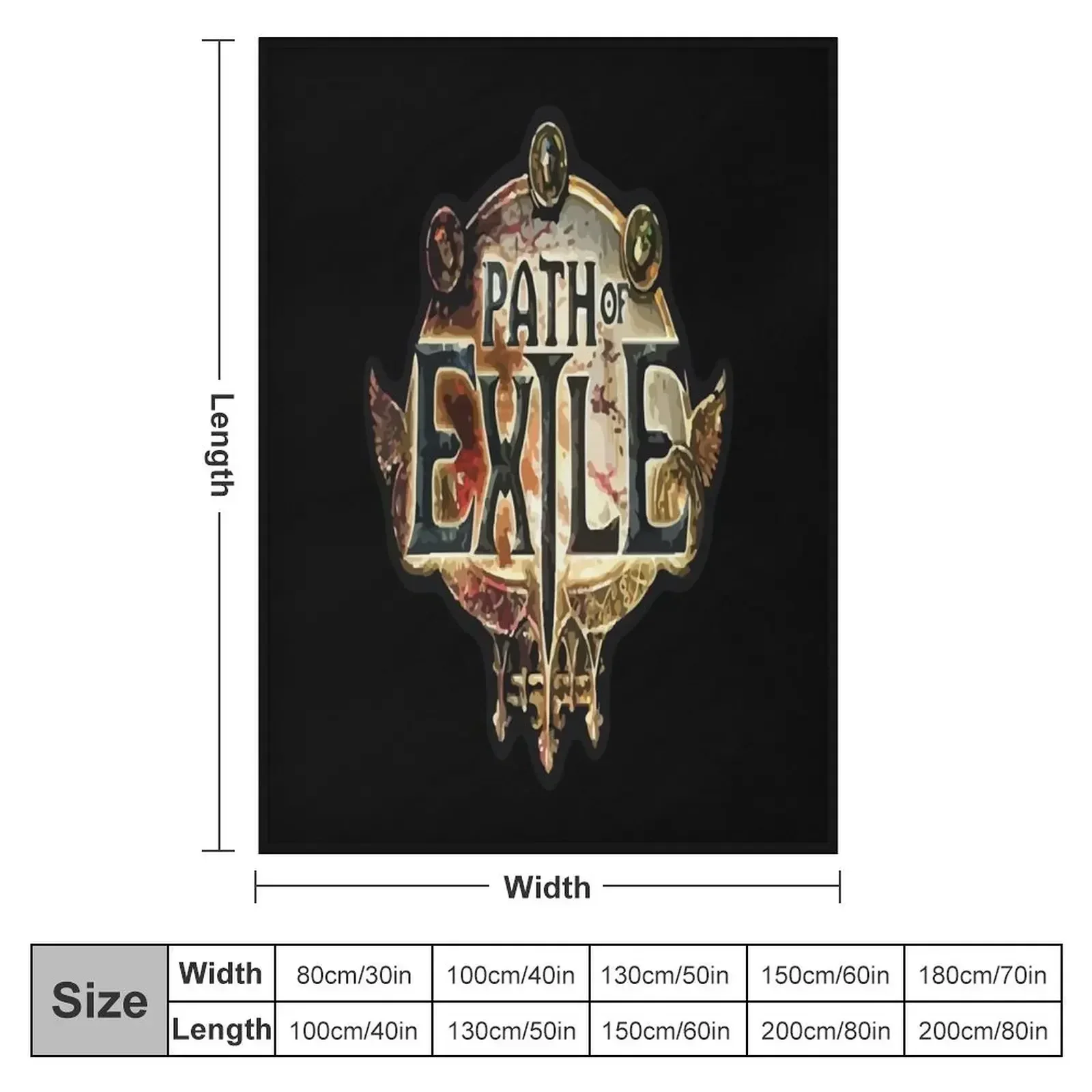 Birthday Gifts Path Of Exile Vectorart Logo Active Halloween Throw Blanket Extra Large Throw bed plaid Sofa Throw Bed Blankets