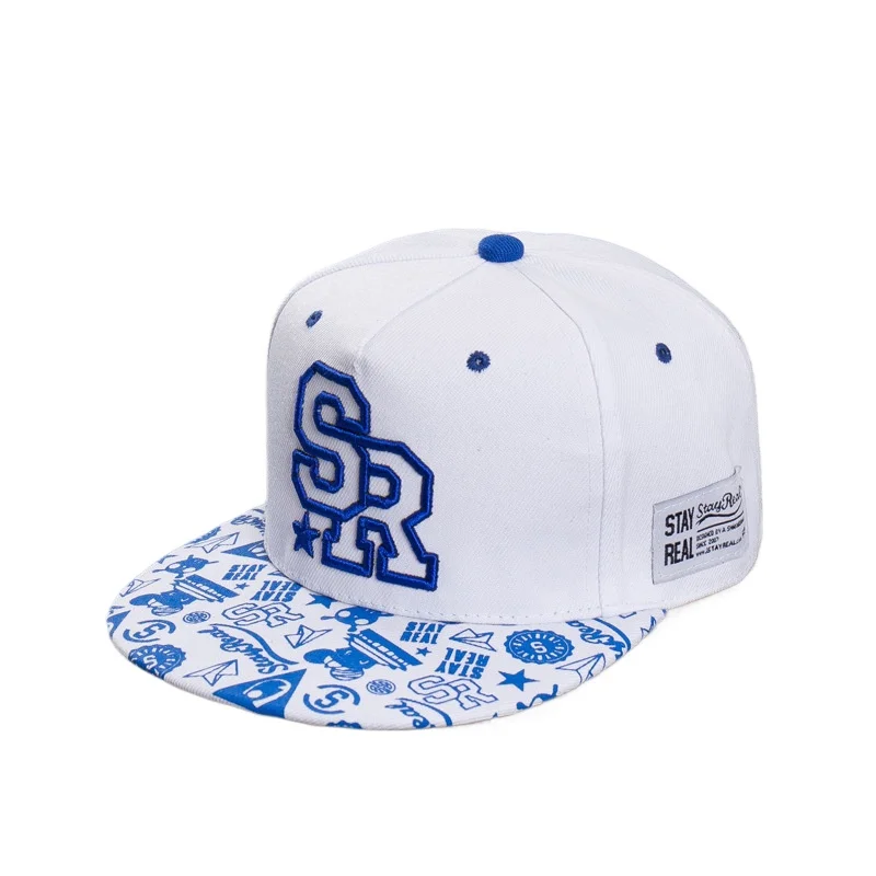 

New Fashion Embroidery Letter SR Baseball Cap Hip Hop Hat Men Women Outdoor Hat Sports Leisure Flat Shade Snapback Cap Sun Hats