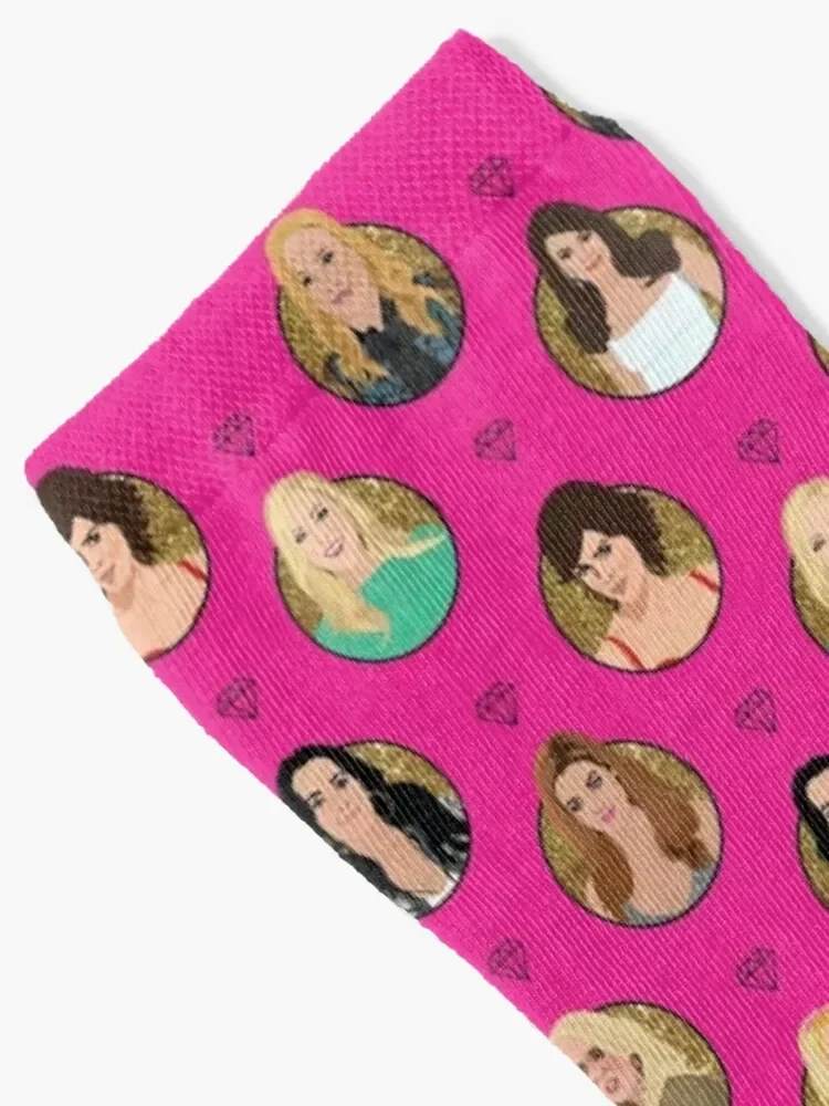 Real Housewives of Beverly Hills All Stars (RHOBH) Socks loose colored tennis Men Socks Luxury Brand Women's