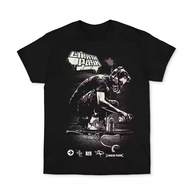 2024 Popular New Linkin Park Rock Band Europe and The United States Short-sleeved T-shirt Clothes for Men and Women Around image 4