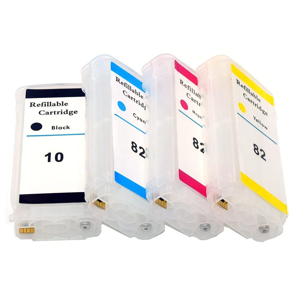 Empty Refill For Hp82 hp10 82XL 10XL 10 82 Refillable ink Cartridge For HP Designjet 500 500ps 800 800ps 820mfp 815mfp printer