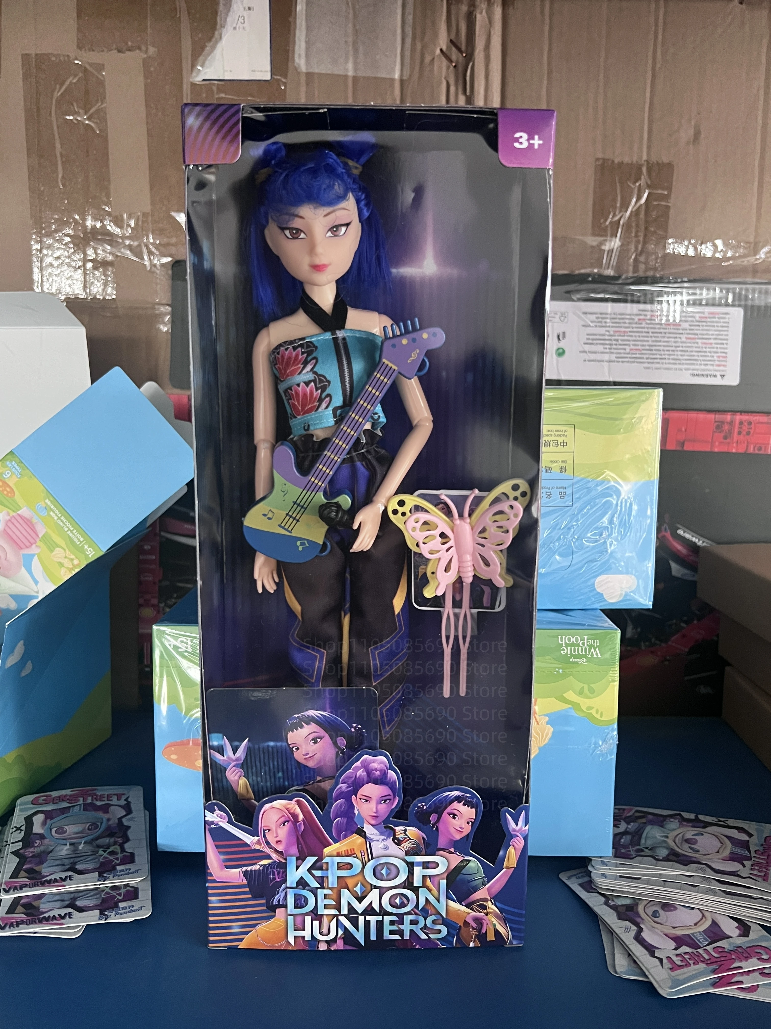 جديد الموسيقى نمط أنيمي KPop شيطان الصيادين دمية لعبة من الفينيل رومي ميرا زوي شخصية قناع الفينيل تمثال هدية عيد ميلاد مروحة نادي الهدايا #3