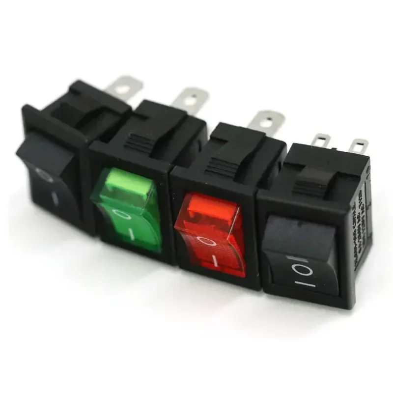 1/5Pcs KCD1 Series Boat Car Rocker Switch 2/3/4/6 Pin 2/3 Position Power Switches 6A/250V 10A/125V AC 15mm x 21mm