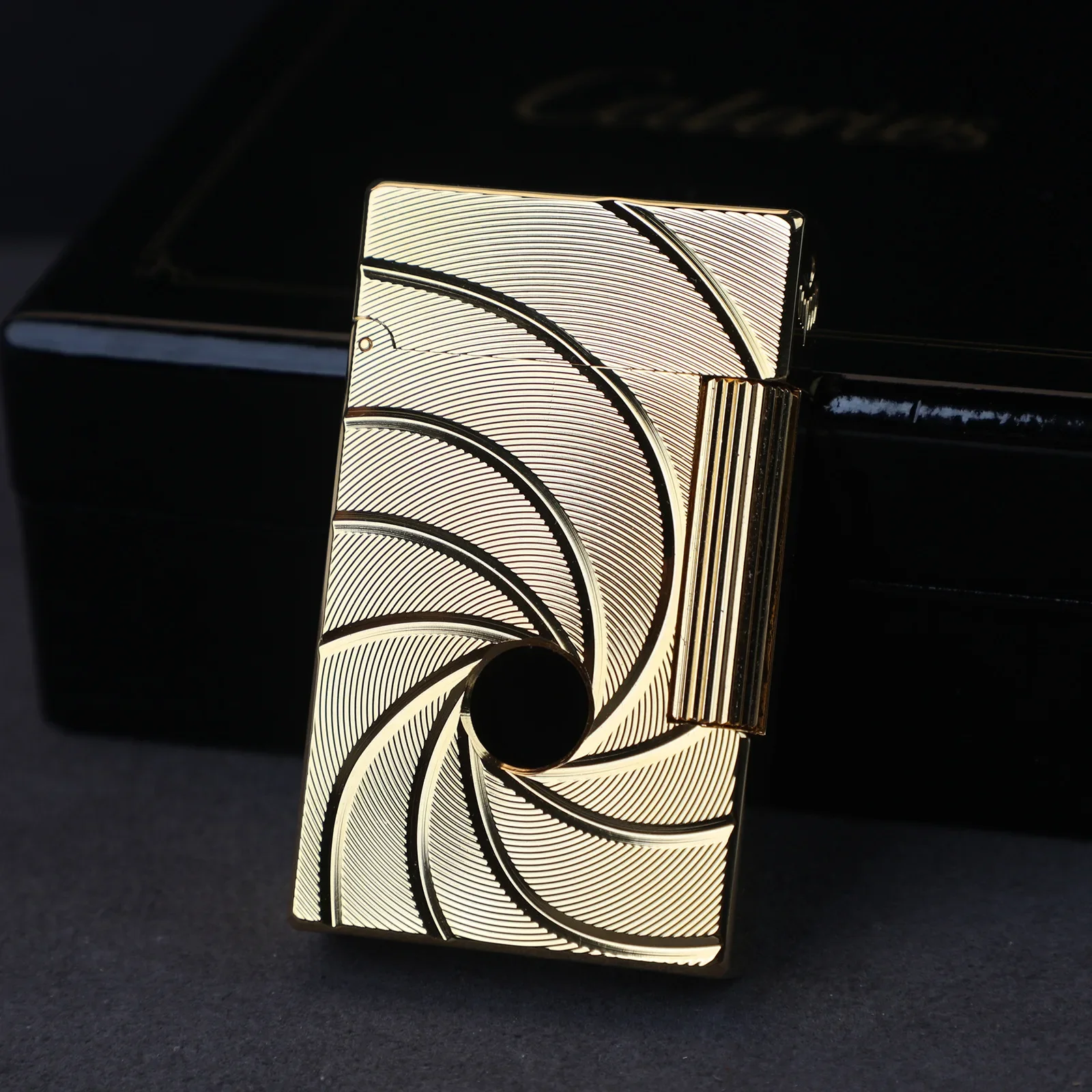 2024 New Calories Grinding Wheel Ignite Tornado Shaped Metal Open Fire Lighter Loudspeaked Creative Luxury Men\'s Gift