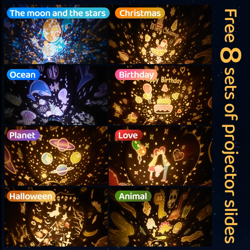 Petite lampe de projection de fusée projecteur de ciel étoilé haut-parleur Bluetooth USB chambre veilleuses étoile rotation lampe de décoration de chevet