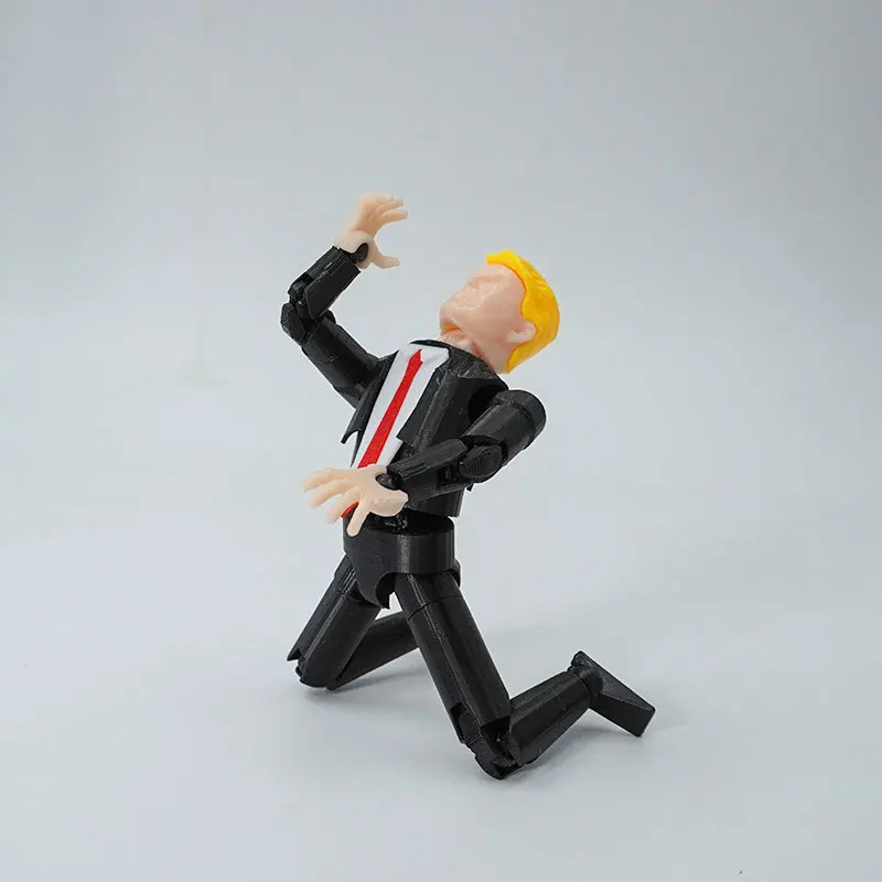 Dummy Black Lucky Doll Toys Mehrere Gelenke Bewegliche 3D-Figuren Dekompressionsrätsel Ornamente Veränderbare Puppen Montagemodelle