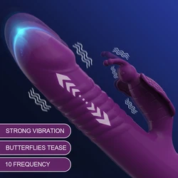 30 Modes Clitoris Woman Vibrator Women Dildos Powerful Vibro Magic Wand 3in1 Beating Clitoris G Spot Stimulator Sex Toys Female