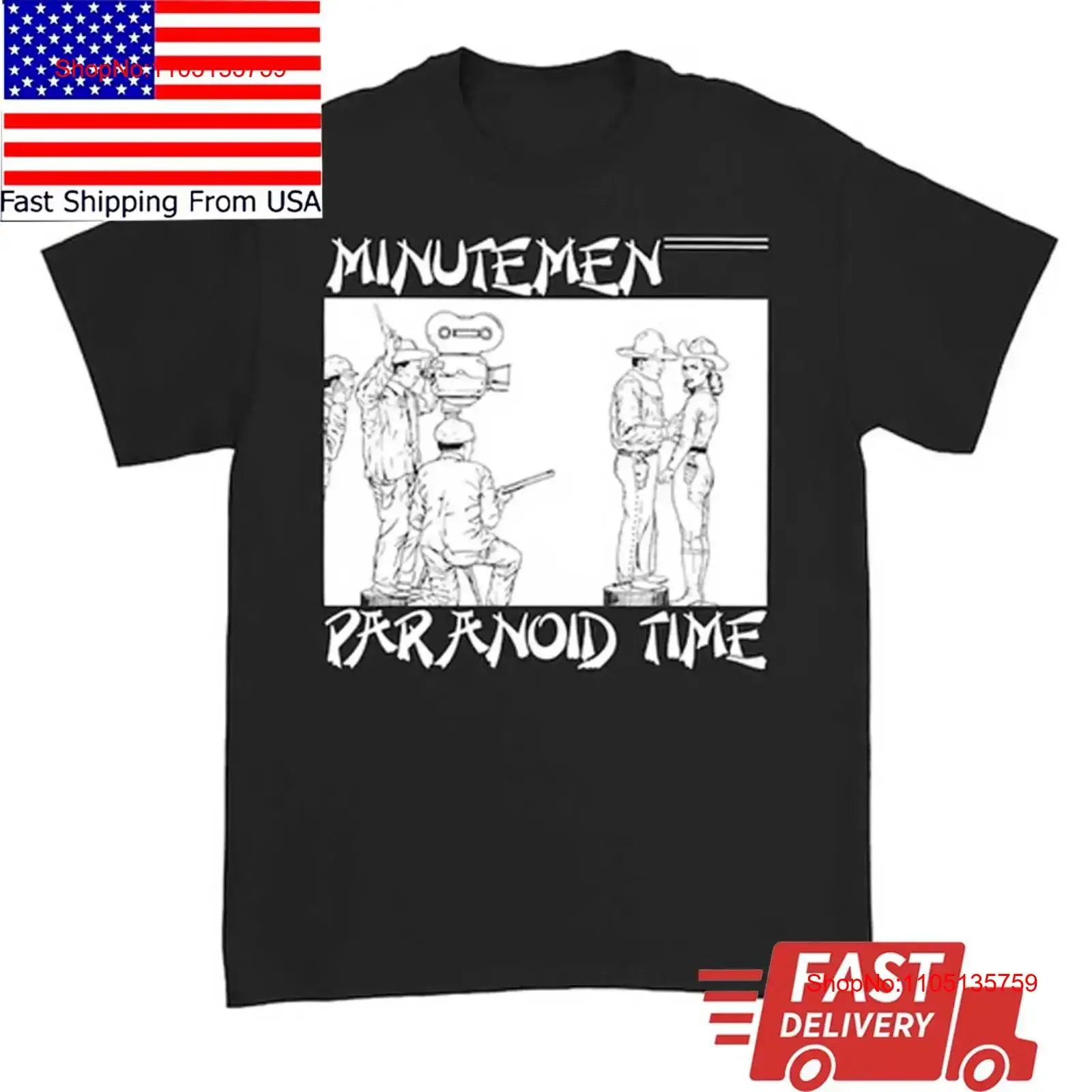 Minutemen band punk rock camiseta negra de manga corta todas las tallas vintage lavado Unisex homme ropa de calle ligeramente Casual