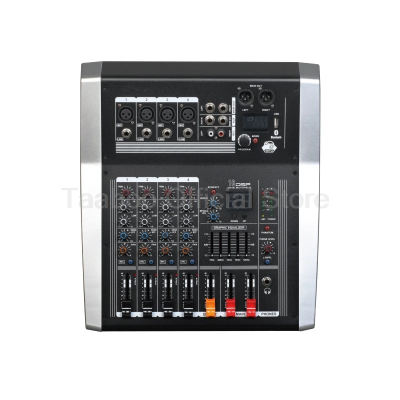 

4/6/8 Channel Sound Audio Mixer Dj Mixing Console with Power Amplifier Bluetooth USB Integrated Digital Mixer for Bar KTV Stage