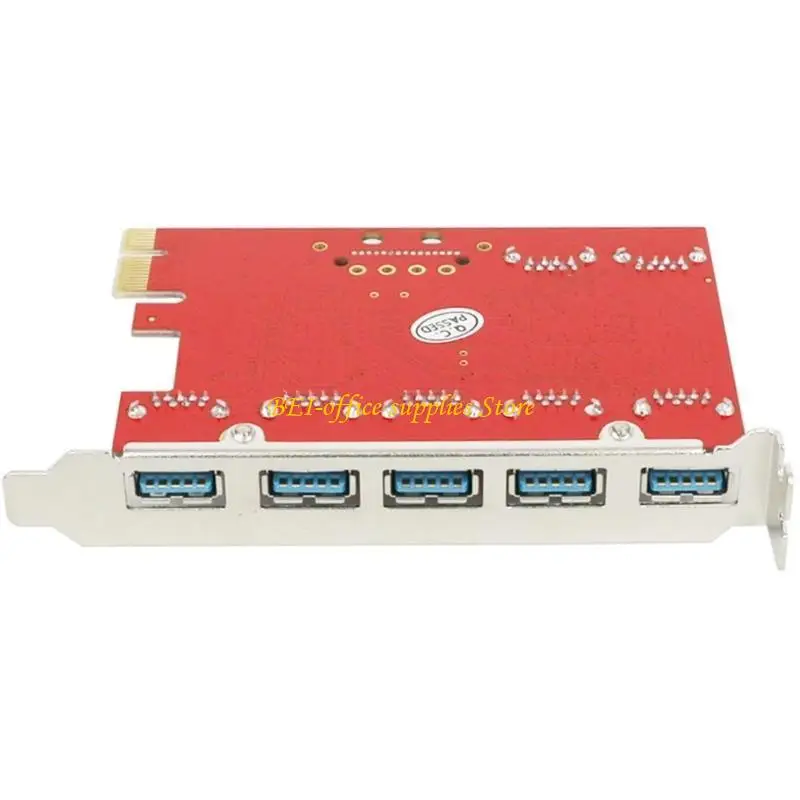 A9LC 7 PORT USB3.0 إلى بطاقة محول توسيع PCIE قم بتوصيل أجهزة متعددة في وقت واحد بنقل بيانات 5 جيجابت في الثانية