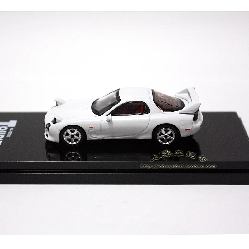 Diecast 1:64 Scale HobbyJapan Mazda RX7 Initial D Alloy Car Model Collectible Toy Gift Souvenir Display Ornament