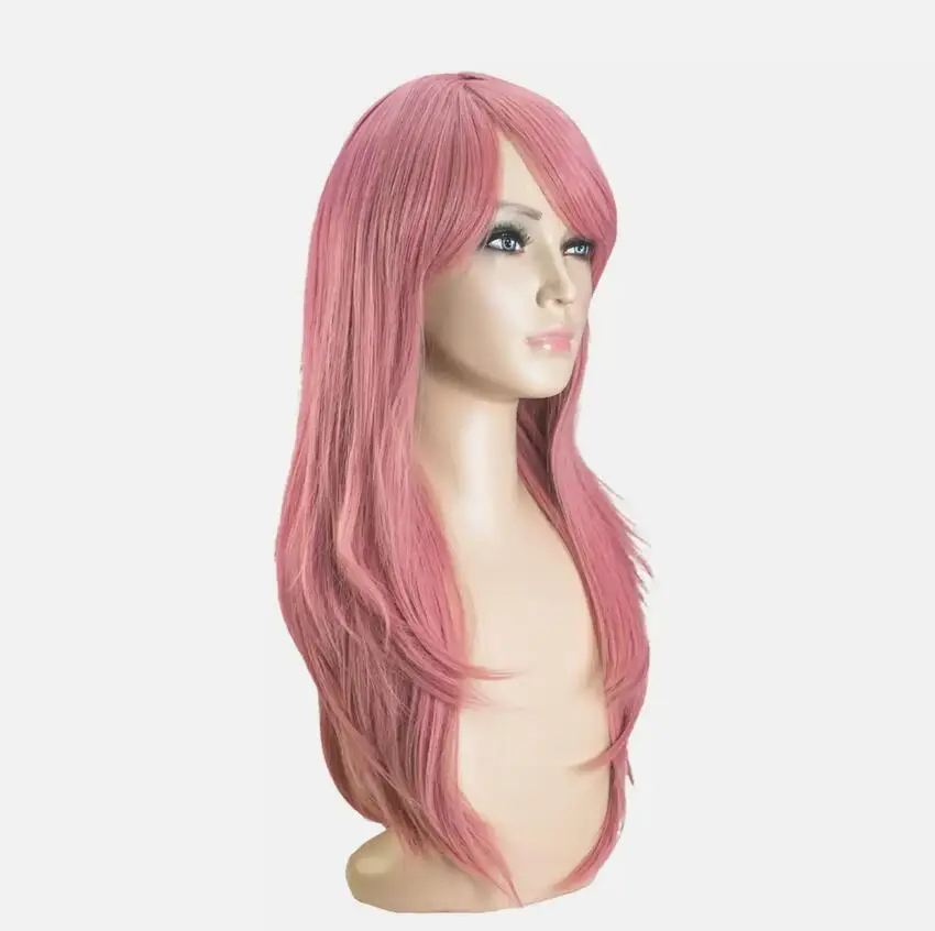 20 Inch Full Head Straight Hair Wig (Pink)