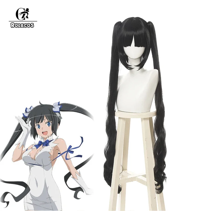 ROLECOS Hestia Cosplay Wig Anime DanMachi Is It Wrong That I Want to Meet You in a Dungeo Cosplay Wig Women Synthetic Long Hair