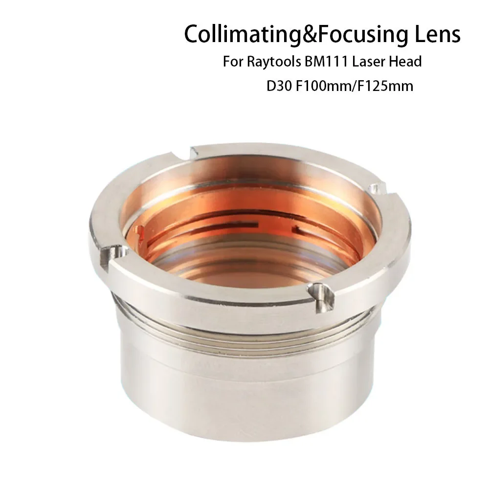 

HAOJIAYI BM111 0-3KW Collimating & Focusing Lens D30 F100 F125mm with Lens Holder for Raytools Laser Cutting Head BM111