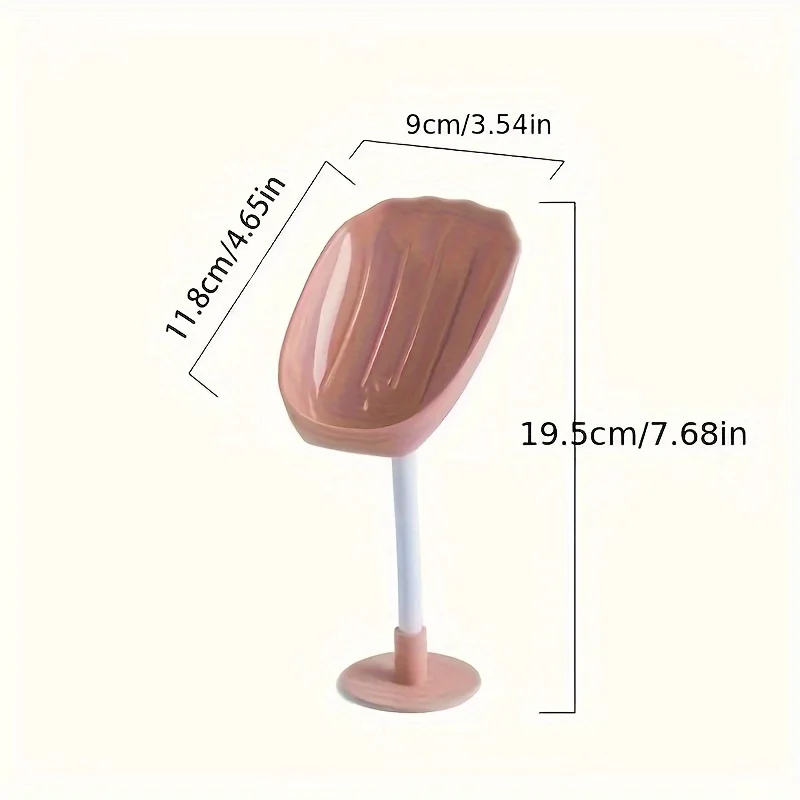 2pcs Wall-mounted soap rack set, shell-shaped soap rack, drainage