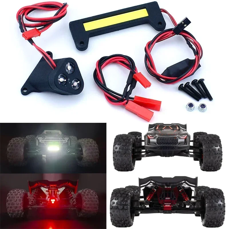 Symulacja LED 5V przedniego i tylnego systemu oświetlenia dla 1/8 Arrma Kraton 6S V4 V5 BLX EXtreme Bash Speed Monster Truck RC Buggy
