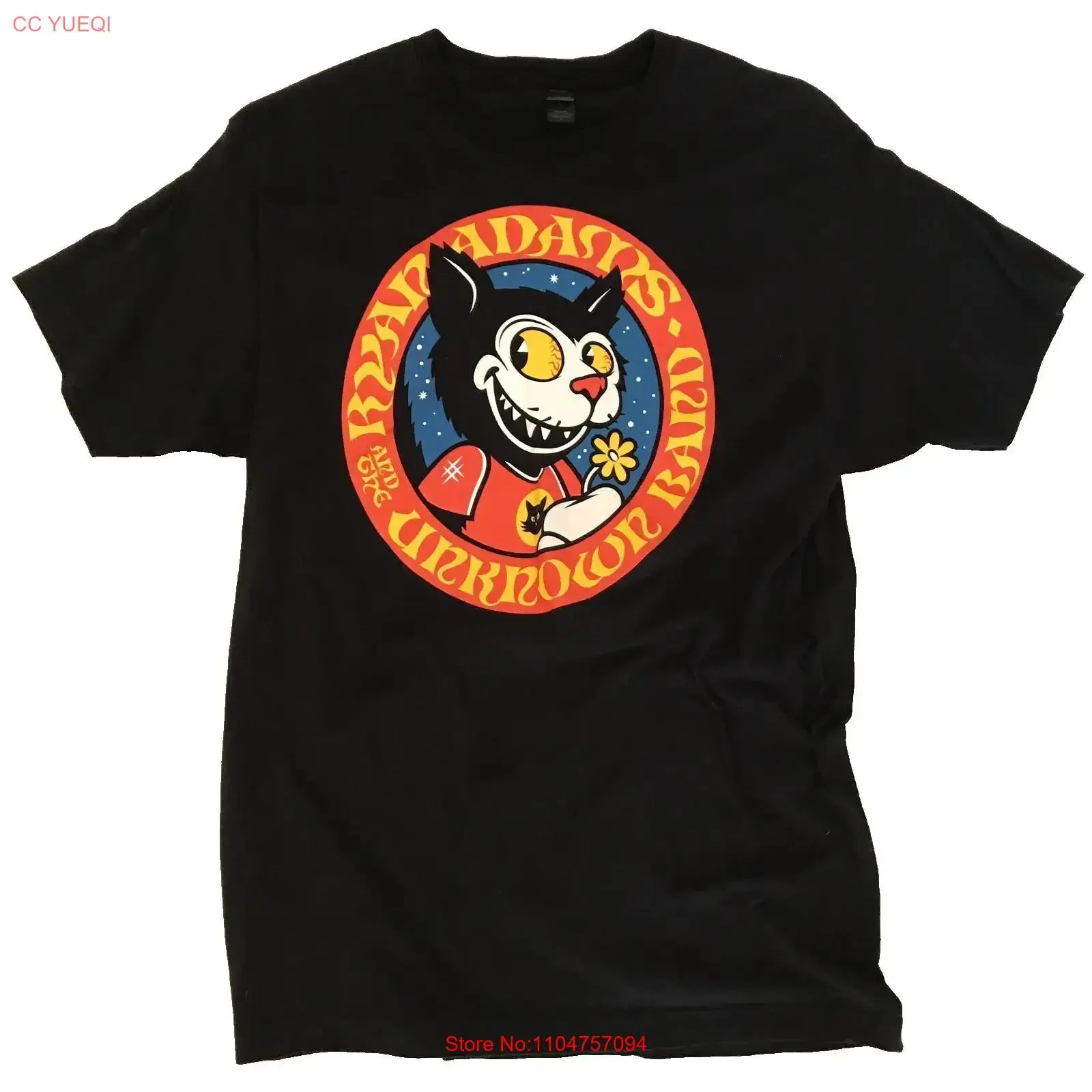 Ryan Adams Unknown Band T Shirt Black Size Large Good vintage Washed fashion Soft Versatile streetwear Stretched Unisex