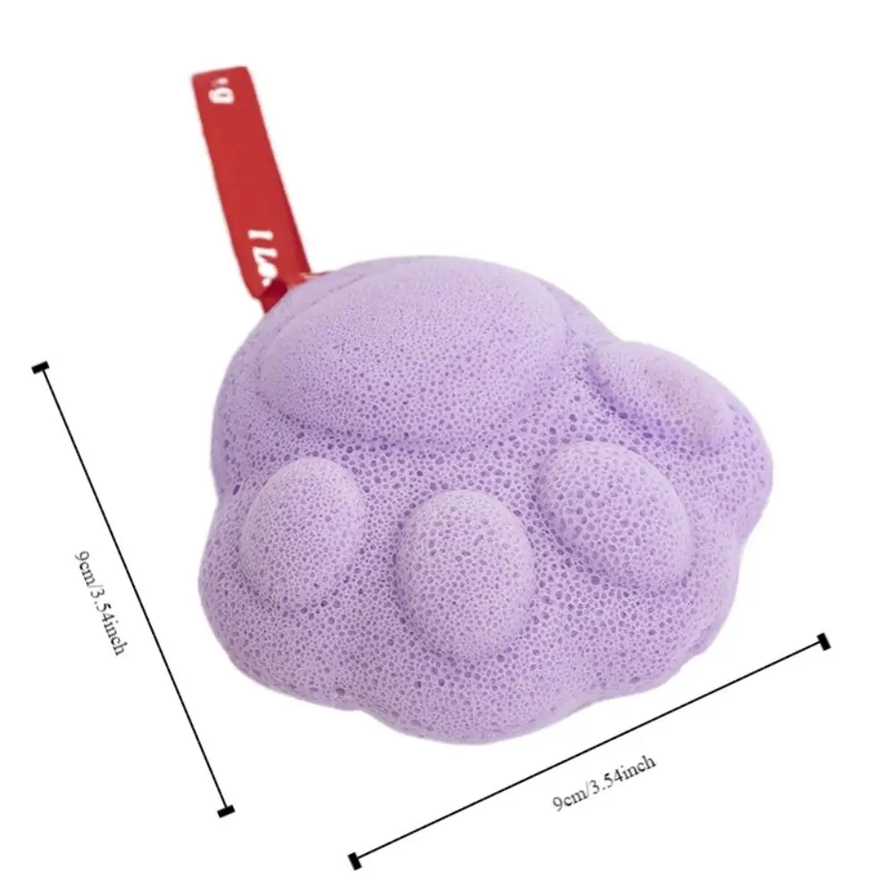 Soft Cat\'s Paw Shower Balls Bath Dead Skin Remover Baby Bath Sponge PE Bathroom Accessories Cartoon Washes The Earth Home