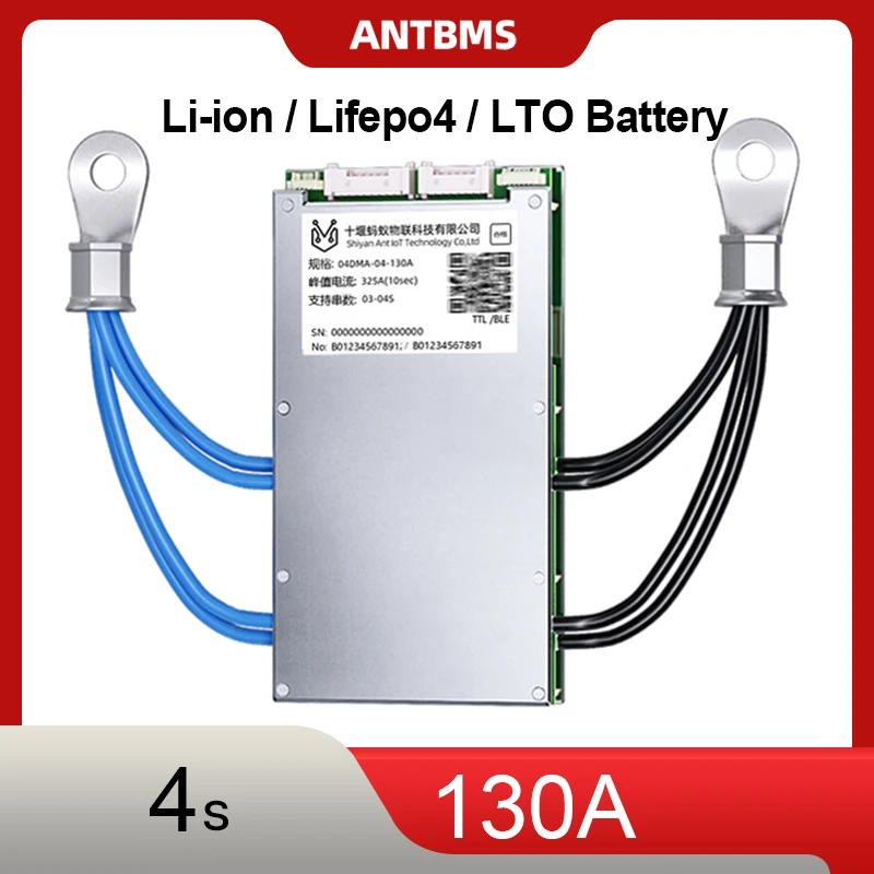 SMART BMS ANT 4S 130A 12V Battery Protection Board with BT APP UART Li-ion Lifepo4 LTO for E-scooter Golf Cart DIY E-Bike