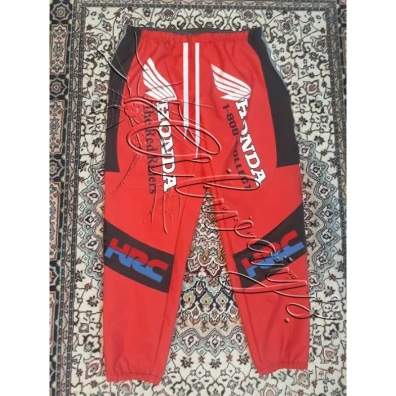 

2026Fashion Street Retro Motorcycle Clothing Honda Racing Enthusiasts Outdoor MOTO Off Road Breathable Pants Casual Sports Pants