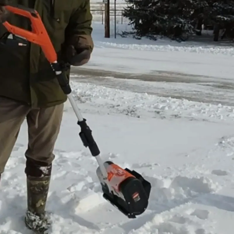 Winter  Electric Snow Sweeper Snow Remover Snowplow Portable Hand Push Snow Clearer Small Cleaning Machine Outdoor Snow Pusher