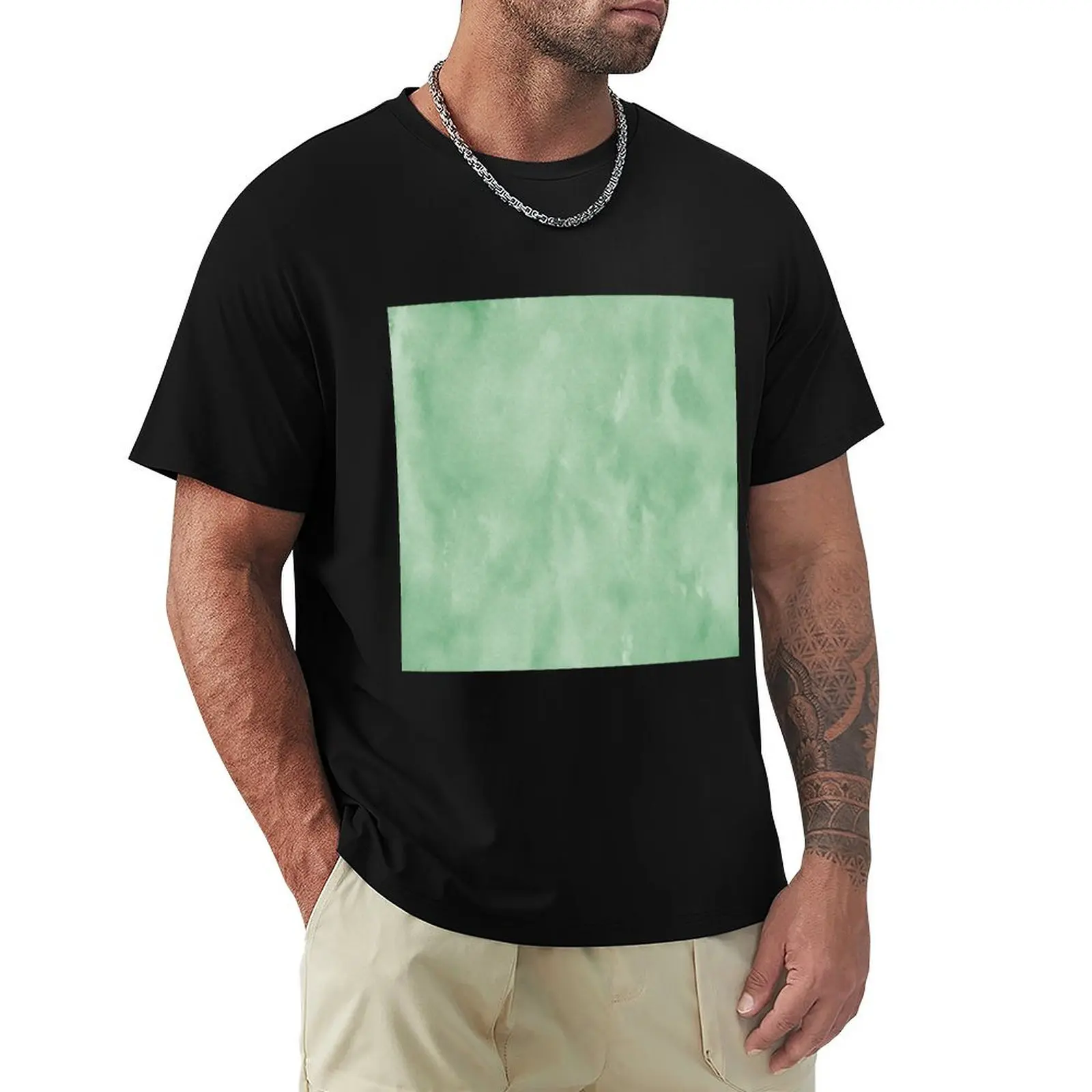 

Emerald Inspired Watercolor T-Shirt oversized t shirt summer tops vintage clothes designer t shirt men