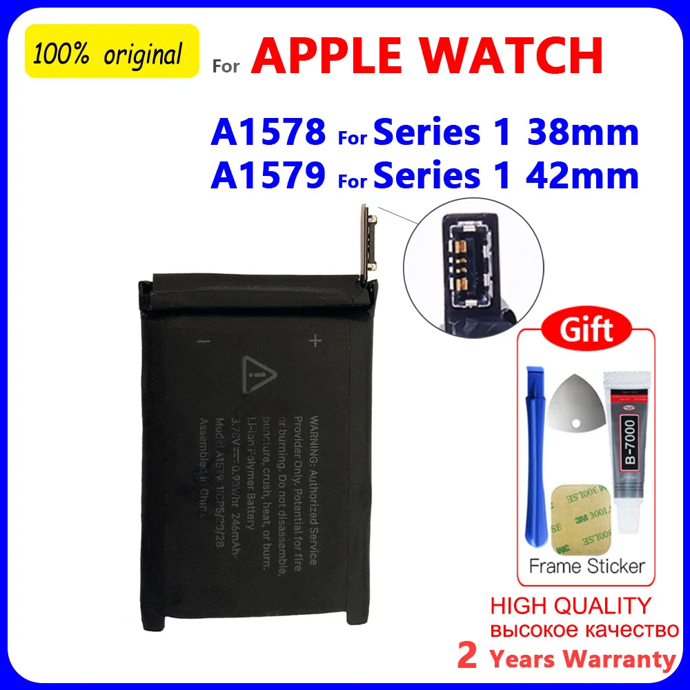 Original Replacement Battery for Apple Watch Series 1 2 3 4 5 SE 6 7 8  iWatch S1 S2 S3 GPS LTE S4 S5 S6 S7 S8 4G 38/40/42/44mm