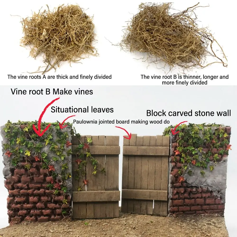 Miniature Withered Rattans Simulation Tree Vines Roots Scene Model for Micro Landscape Railway Scenery Fairy Garden Sand Table