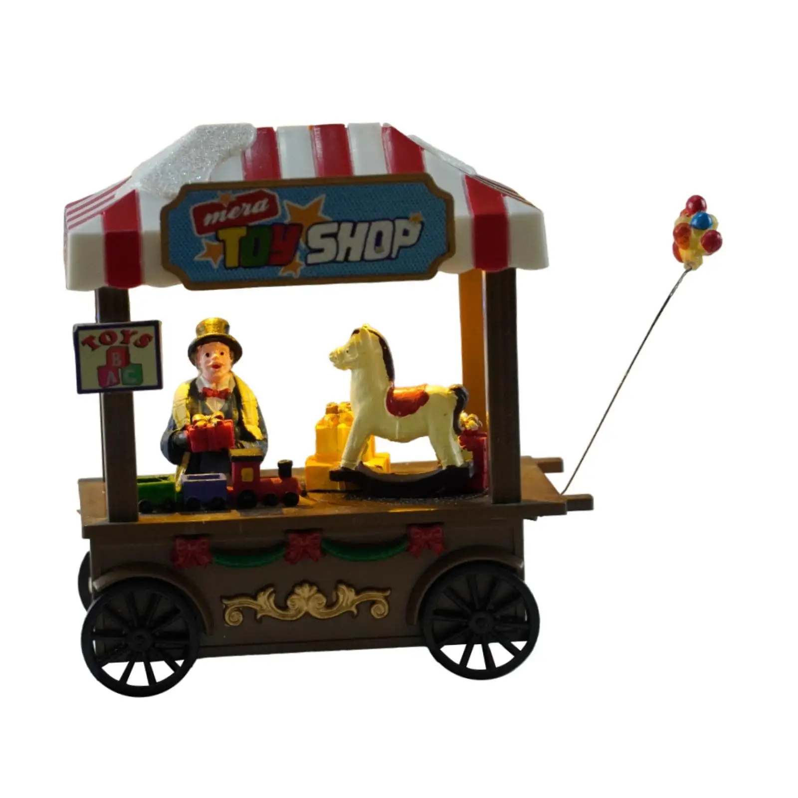 مشهد عيد الميلاد مشهد بيت الثلج الديكور متوهجة مصغرة الراتنج زخرفة لعبة متجر