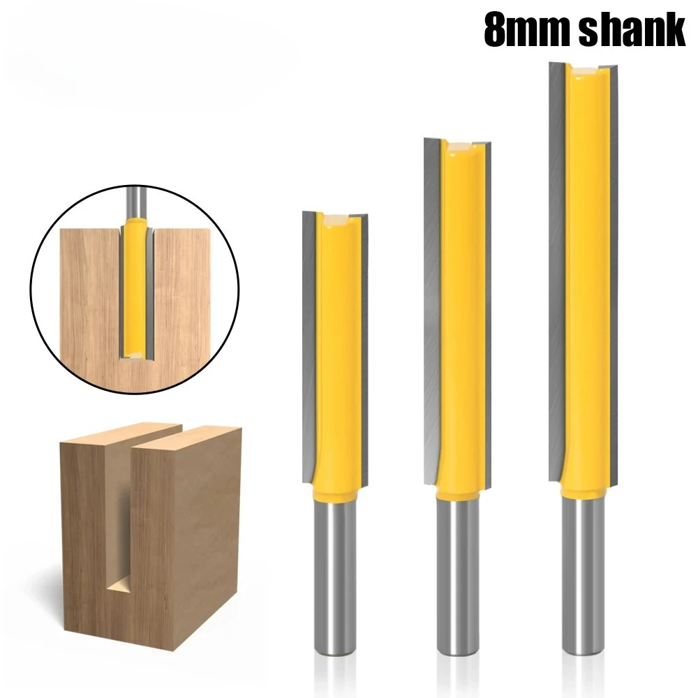 

Фреза прямая/для пазов, диаметр 1/2 дюйма, 1 шт. Фреза для деревообработки 8 мм, 2x2-1/2x3 дюйма, с хвостовиком 8 мм, инструмент для резки древесины