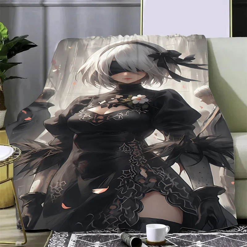 Game NieR Automata Printed Blanket Picnic Blankets Warm Blanket Soft and Comfortable Blanket Home Travel Birthday Gift