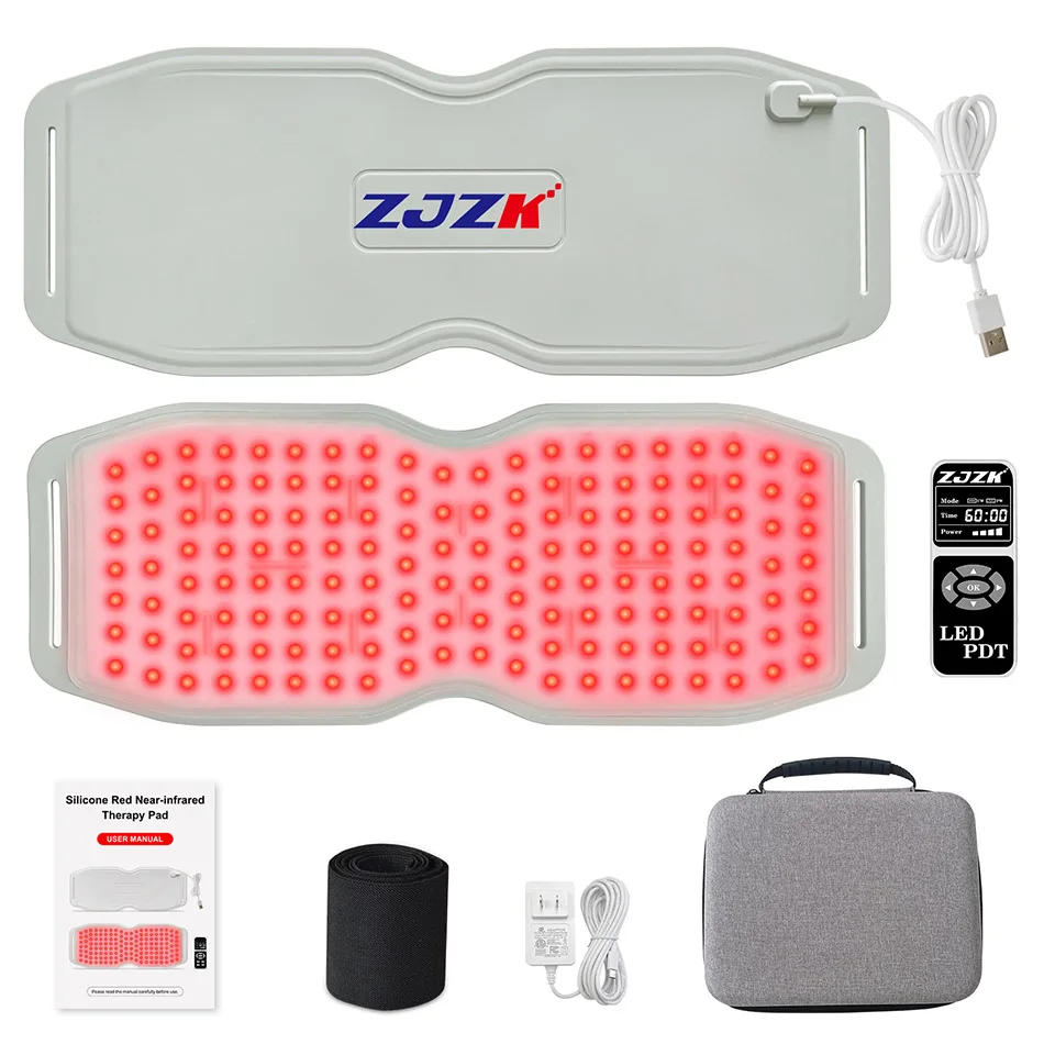 

24W Red Light Therapy Full Body Panel 940nm 850nm 660nm Back Pain Relief Wrap Burn Fat Slimming Machine Waist Heat Pad Full Body