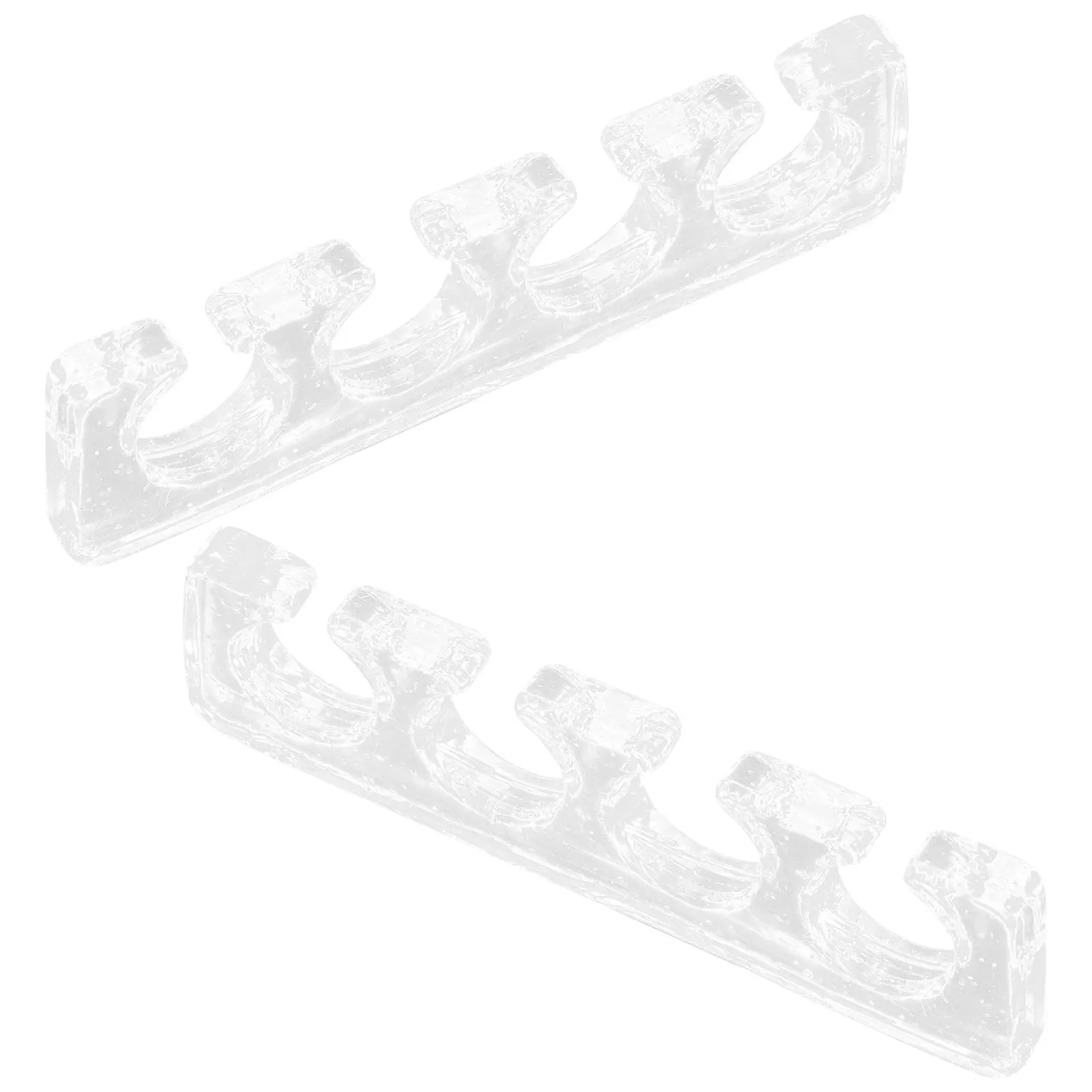 

2 Pcs Toe Separators Pedicure Manicure Small Spacer Silicone Soft Comfortable Reusable Transparent Women Nail Art Tools