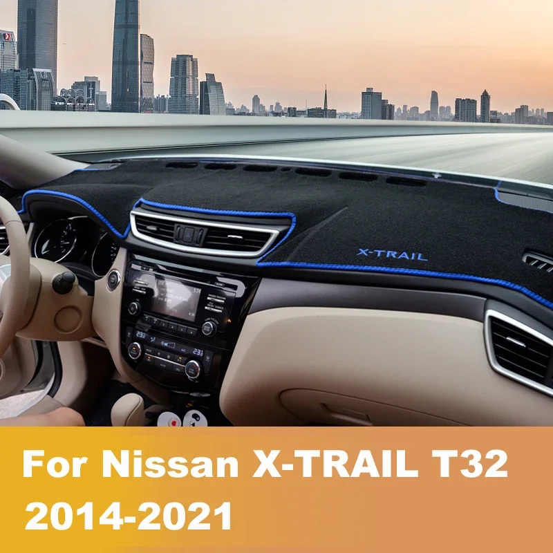 

Для Nissan X-trail t32 2014 2015 2016 2017 2018 2019 2020 2021 левый автомобильный коврик для приборной панели, коврик для инструментальной платформы, настольный ковер