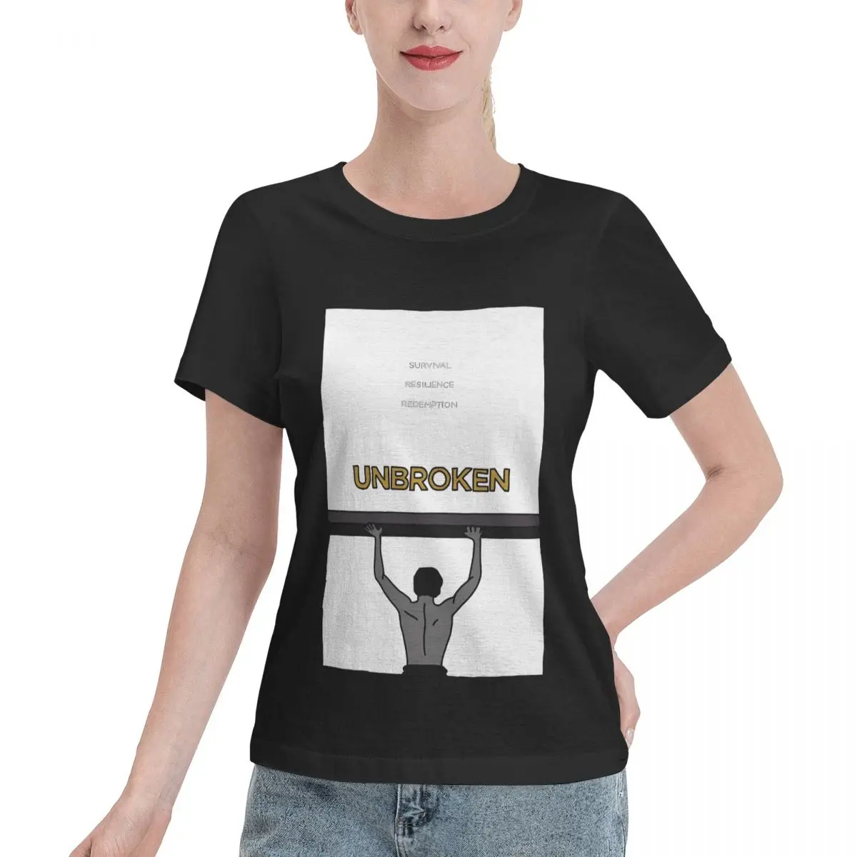 Discount Unbroken Simple Movie Poster Women's T-shirt School Wear Aesthetic Women Top
