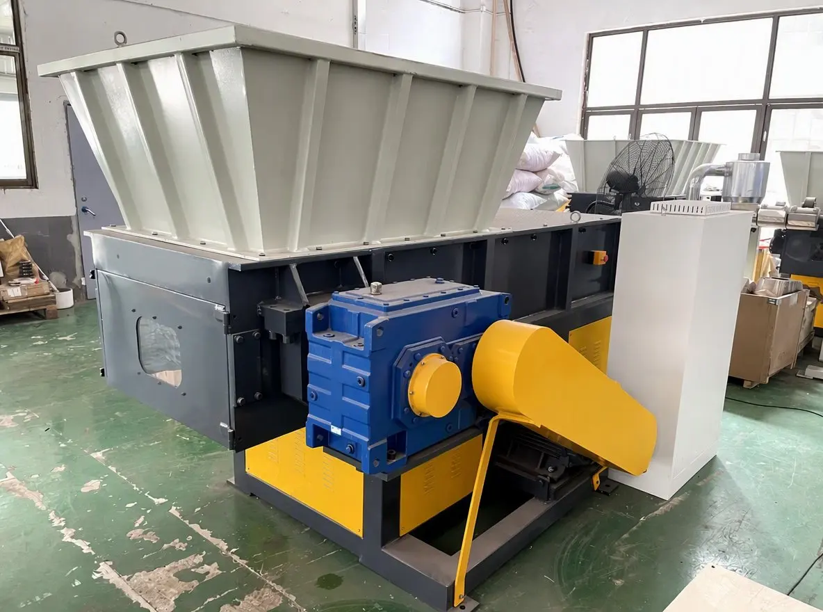 1200 Type  High Performance Waste Shredder Machine Plastics Bottle Pipes PP PE  Lump Block Single Shaft Shredder