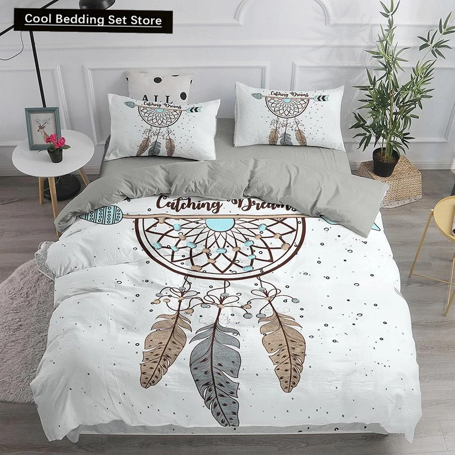 

Dream Catcher Bedding Set Elegant Bohemian Duvet Cover Queen Twin Full Ethnic Quilt Cover Single Double King Comforter Bed Cover