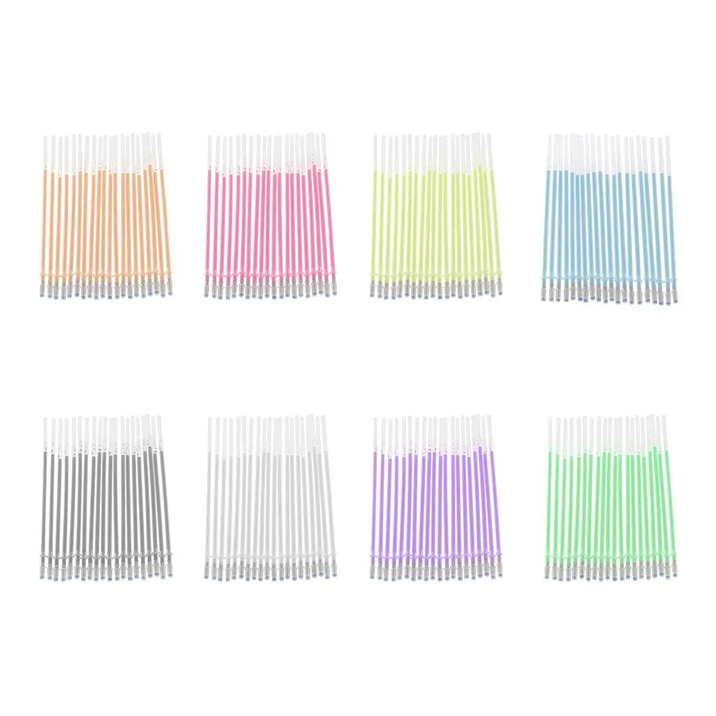 2-4pack 20 Pieces 1mm Colorful Glitter Ink Gel Pen Refills for Drawing