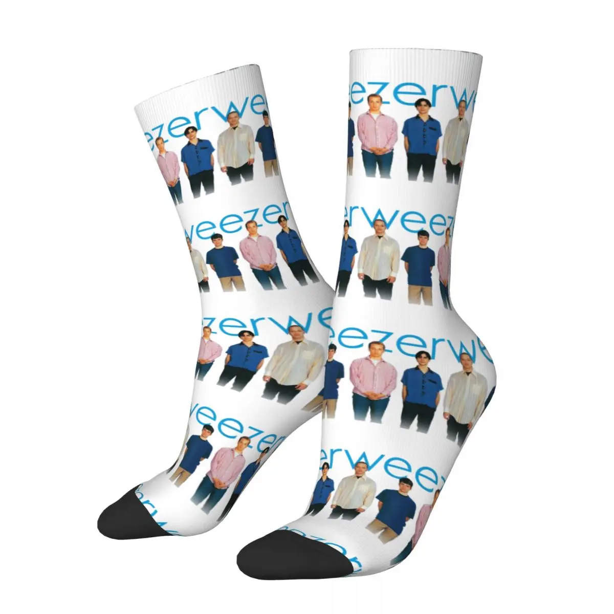 Happy Funny Male Men Socks Crazy Weezer Blue Album Sock Graphic Women Socks Spring Summer Autumn Winter