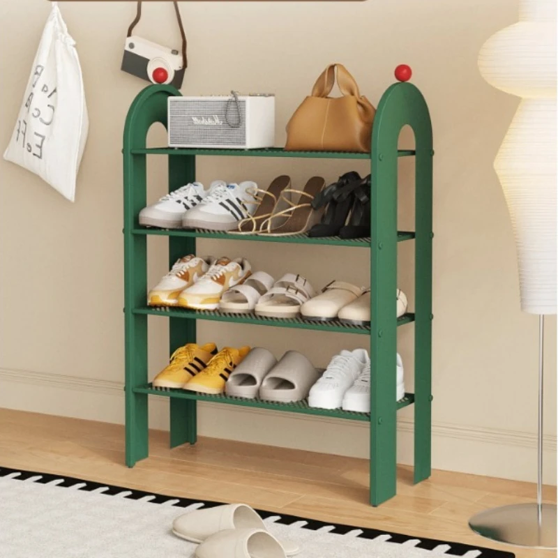 Creative Narrow Shoes Rack Multi-Tier Iron Shoe Organizer Entryway Space-Saving Shoe Storage Shelf for Kids Baby Shoe Cabinets