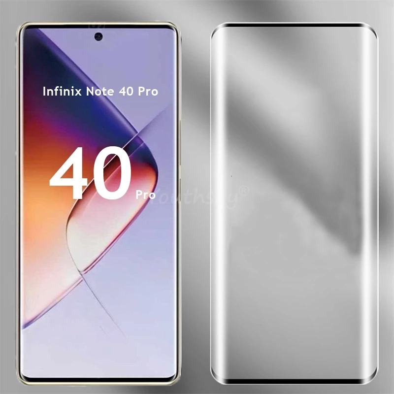 For Infinix Note 40 Pro Glass 3D Curved Screen Protector Film Infinix Note 40 Pro Tempered Glass Infinix Note 40 Pro Plus Glass