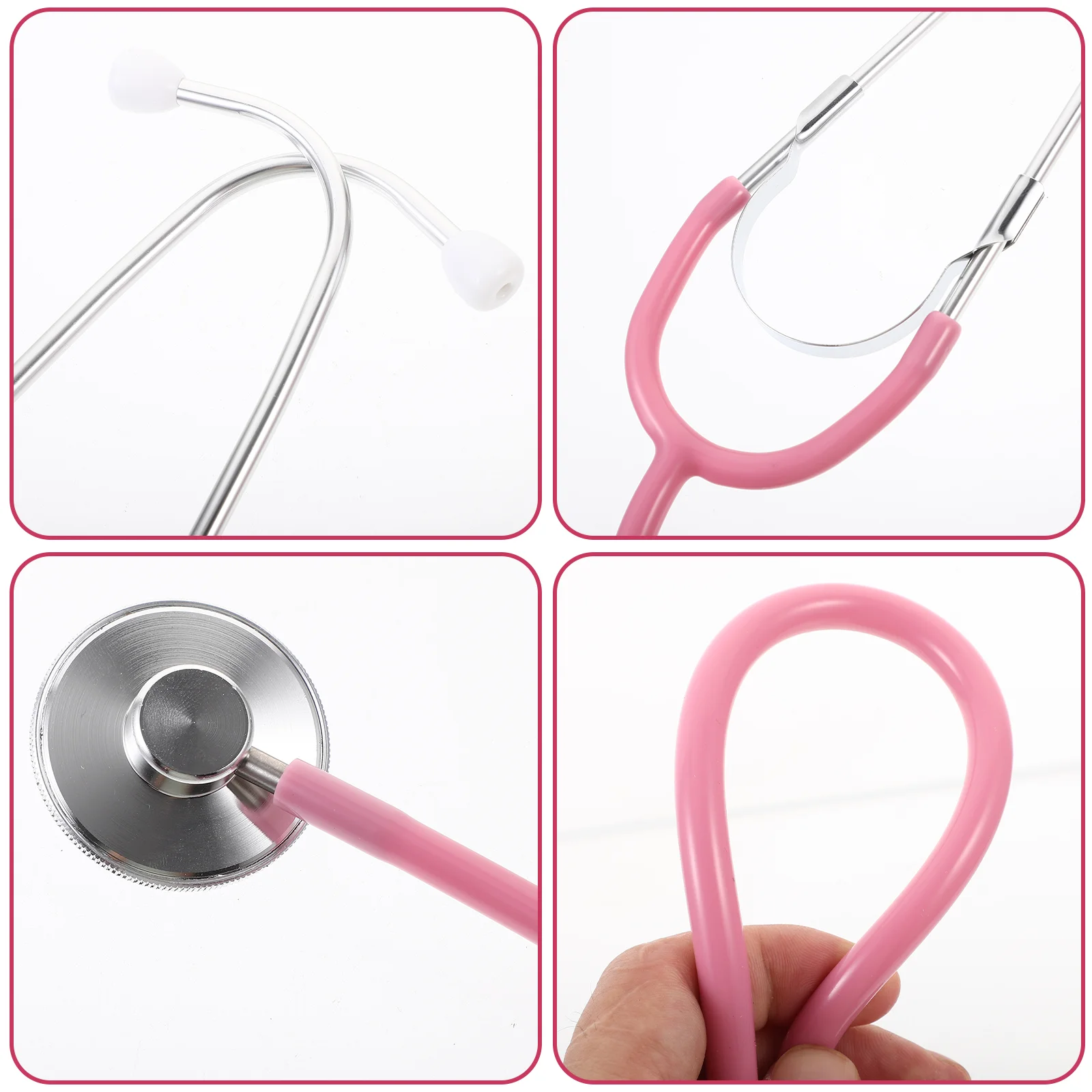 Toddler Toys Stethoscope for Kids Playing Medical Children Simulation Suite Pink Baby