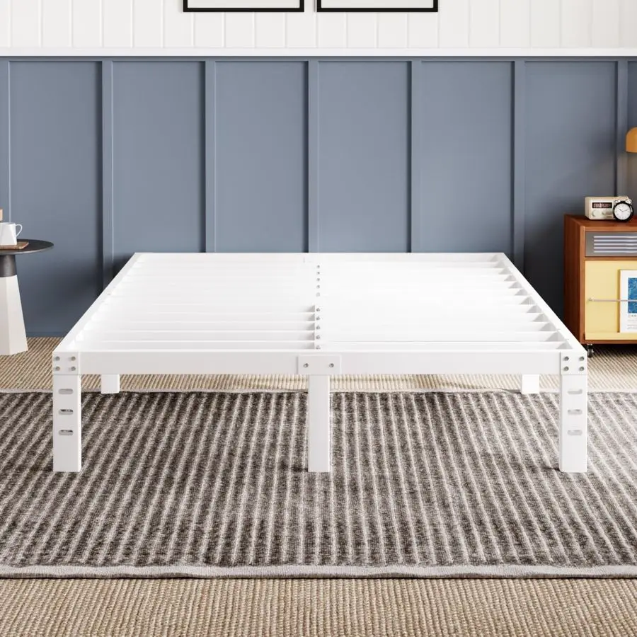 

Metal Platform Bed Frame King Size 14 Inch Noise Free Quiet Design, Heavy Duty Steel Support, Under Bed Storage, Easy Assembly,