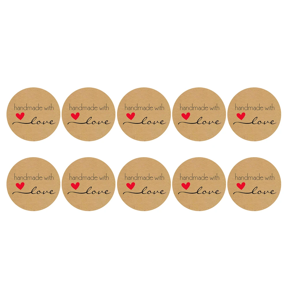 

500 Sheets Volume Kraft Paper Stickers Self Adhesive Sealing Labels Bakery Decor Handmade Notebooks Furniture