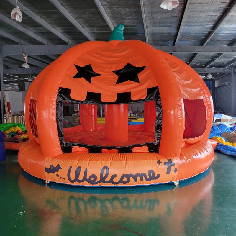 Inflatable Bounce House Pumpkin Theme Halloween Inflatable Castle for Party Outdoor Use