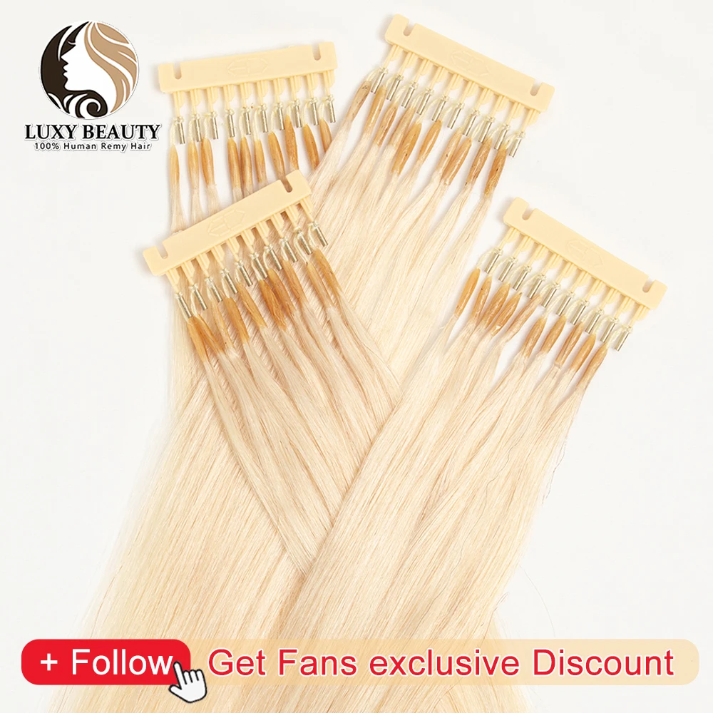 6D-1 Hair 100% Human Hair Virgin Hair Extensions Fast Install Straight Hair Extensions 6D 0.5g/strand 16 20 24 Inch #60 1B Brown